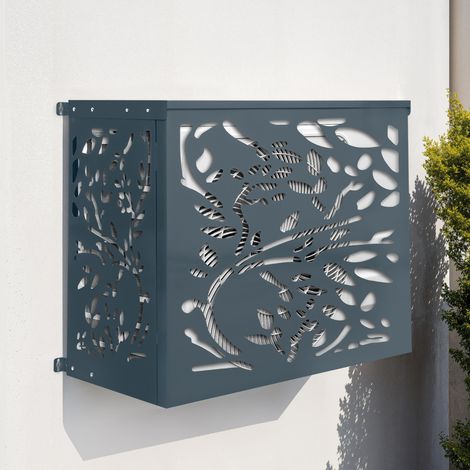 LIS Cubierta metálica de aire acondicionado gris antracita para unidad exterior 95 x 50 x 80 cm (1/5)