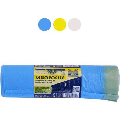 Sacco Immondizia con Maniglia Azzurro 55X 65 G 12 Pz 15 Mr.Bin