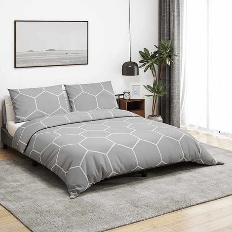 Parure de lit grise 200x200 cm en coton (1/5)