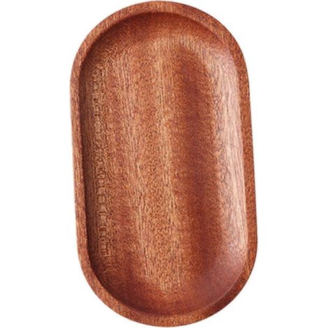 Plateau de service en bois pour fêtes, plateau décoratif, plateau apéritif en bois, assiette en bois, plateau de service pour café, style campagnard-10cmx18cmx1.5cm (1/5)
