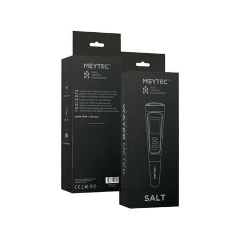 Testeur de sel électronique pour piscine – Plage de mesure 0 à 10 000 PPM – Écran LCD clair – Conductimètre numérique ergonomique