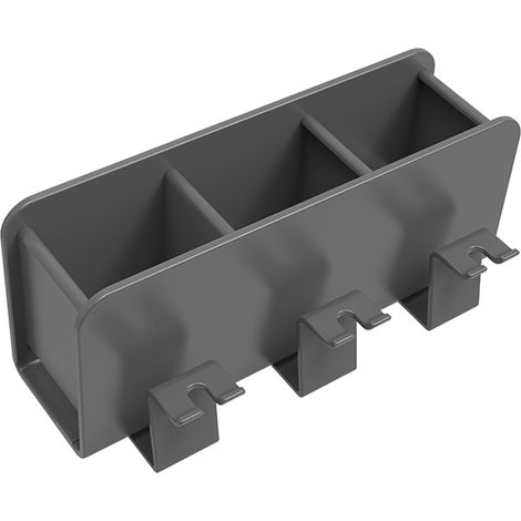 Soporte adhesivo de pared para secador de pelo, sin pegamento, organizador de herramientas para el baño, soporte multifuncional para secador de pelo supersónico de aleación de aluminio. (1/5)