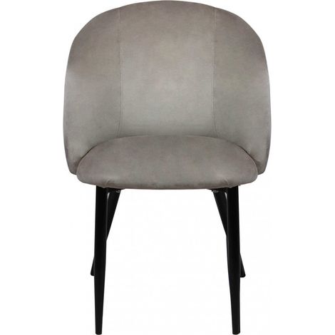 Sedia poltrona da interno ingresso salotto con struttura in acciaio e seduta rivestita in velluto colorato Camy -  Tan (1/5)