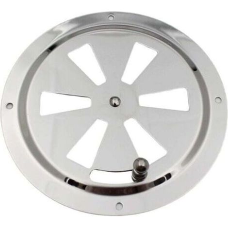 Round ventilation grille, adjustable ventilation, stainless steel ventilation, air inlet and outlet, 125 mm (1/4)