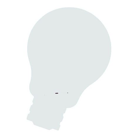 Tableau sans cadre - lampe idée - blanc - 100x150 cm