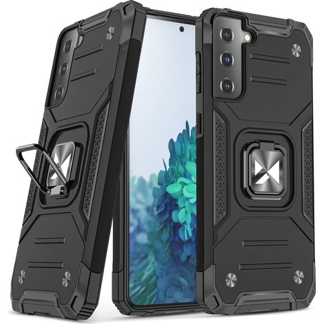 Funda h铆brida Ring Armor con soporte magn茅tico para Samsung Galaxy S22+ - Negra (1/5)