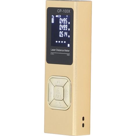 Digitales Laser-Entfernungsmessgerät mit hoher Genauigkeit, tragbar und handlich, mit hintergrundbeleuchtetem LCD-Display, 100 Meter (1/5)