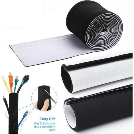 Cache Cable,300cm Flexible Câble Rangement Organisateur et Protecteu pour Câbles Électriques
