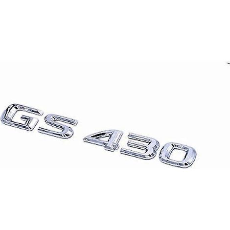 Kofferraum-Aufkleber aus ABS-Kunststoff mit verchromten Buchstaben, Logos, Emblemen und Zierelementen für Lexus GS GS300 GS350 GS400 GS430 GS460 – H