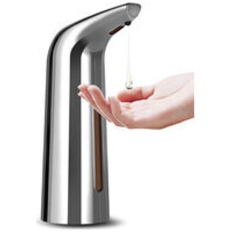 400ml Silver Automatic Soap Dispenser Infrared Hands Free Touchless Soap Dispenser Dish Liquid Lotion Gel Shampoo Room (1/5)