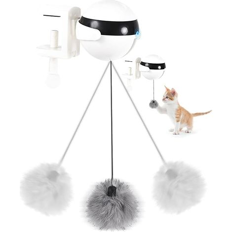 Electric interactive cat fur ball, hands-free yo-yo toy, plush rabbit
