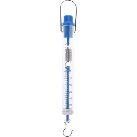 Dynamomètre Tubulaire Transparent 500g/5N en Plastique Acrylique, Balance à Ressort Précise pour Expériences Scientifiques et Enseignement Scolaire (1/5)