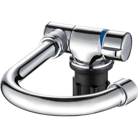 Robinet de cuisine pliable, rotation à 360°, robinet d'évier avec mitigeur à poignée unique et eau chaude (1/5)