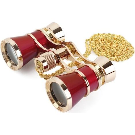 25 Binocolo da teatro classico pieghevole, custodia in metallo con catenella, lente ottica, cannocchiale da teatro, design retrò, regalo per donne e ragazze (1/5)
