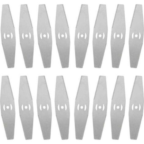 Lames de rechange pour coupe-bordures, 16 lames métalliques, lames universelles pour tondeuses à gazon sans fil et travaux de jardinage, lame en métal (1/3)