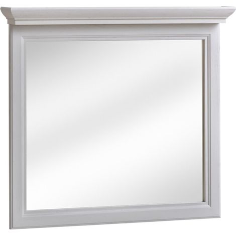 Spiegel Badezimmer weiß 76x76 cm Rahmen dick 11 cm Design