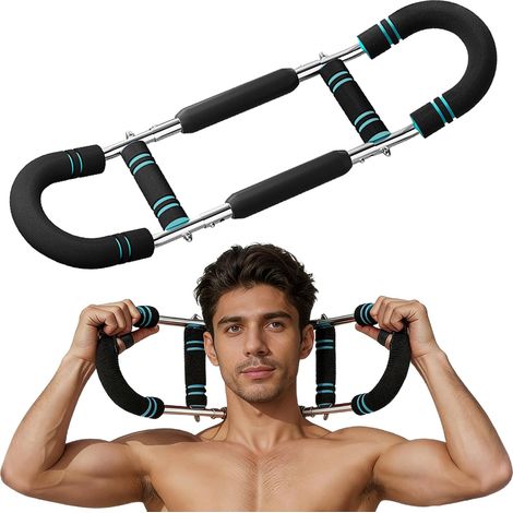 Twister Arm Trainer, Adjustable Chest Training Device & Muscle Fit Device (30-50 kg), 3 Levels Portable Power Twister Bar with Removable Design for Home Gym, Office & Travel (1/5)