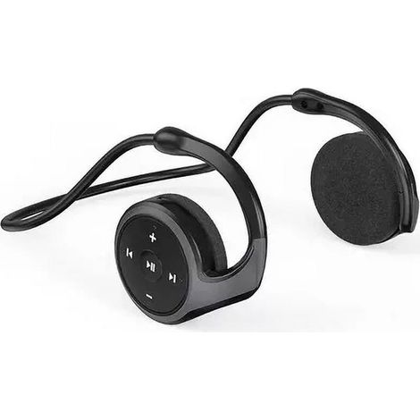 Auricular inalámbrico Bluetooth 5.0 con radio FM, ranura para tarjeta Micro SD, estéreo, resistente al agua IPX5, auriculares deportivos plegables (1/5)