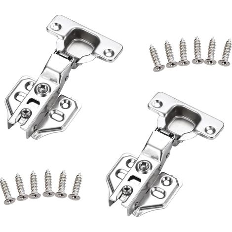2 Pièces Recouvrante Charniere Porte Cuisine Charnières Pour Placards Charnières Invisibles Pour Porte Meuble De Cuisine Charnière De Porte (1/5)