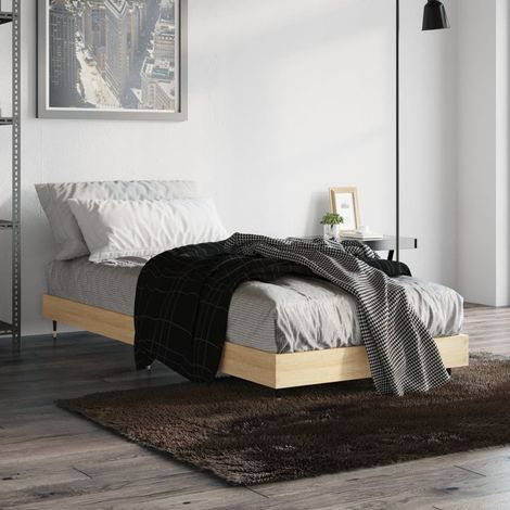 vidaXL Giroletto senza Materasso Rovere Sonoma 75x190 cm in Truciolato