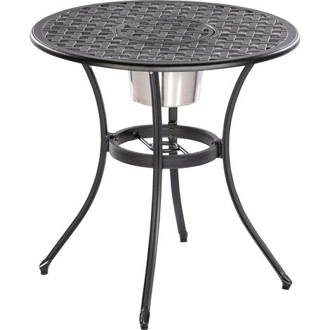 Tisch Ø 70 cm Kühler Aluminium
