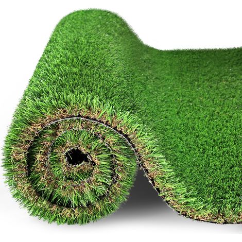 Césped artificial 200x400x3.5 cm, aspecto realista, suave, drenaje rápido, PE y PP, verde (1/5)