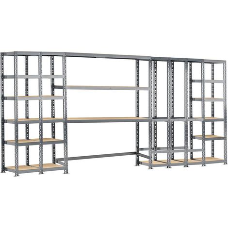 MODULO STORAGE Concept rangement de garage MODULÖ - longueur 405 cm - 21 plateaux (1/3)