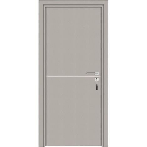 Bloc-porte pose fin de chantier collection PREMIUM Riva, H.204 x l.83 cm, aspect cuir argile, réversible  - Reivilo