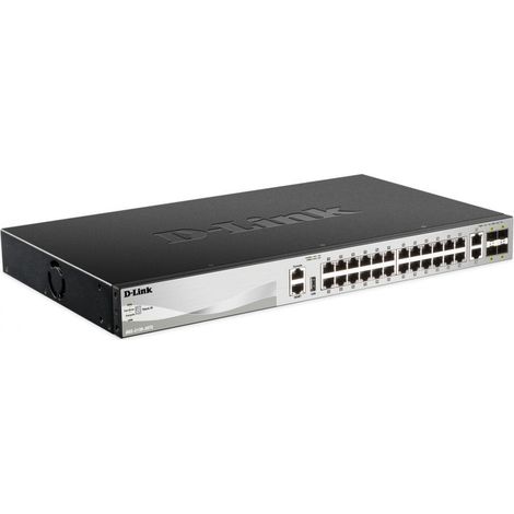 D-Link DGS-3130-30TS Managed L3 Gigabit Ethernet (10/100/1000) Schwarz, Grau (1/5)