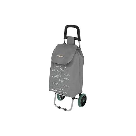 Colombo Carrello spesa Trolley prodotto da materiale riciclato GREENWICH GRIGIO 36X7X90 Cm Portata 25kg Imperm.