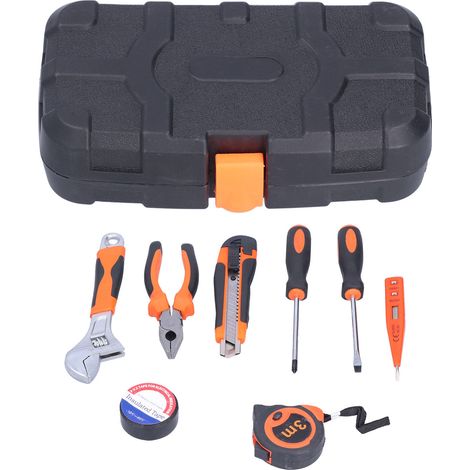 Kit de 9 outils FIXMAN, mallette de rangement en plastique pour entretien immobilier JYS002-4 (1/5)