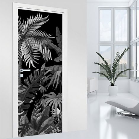 Stickers pour porte - Feuilles - 83 x 205 cm - Adhésif MAT (1/2)