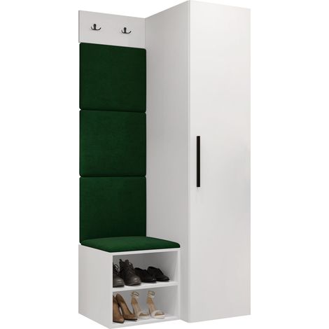 Conjunto para recibidor Nitos III, Manila 35, 191x82x50cm, Aglomerado laminado, Tapiz, Colocada, Montada en la pared