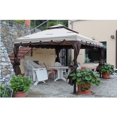 GAZEBO SAHARA ADVENTURE CM. 300X400 MT. 3X4 TOP ECRU' 250 GR/MQ (1/10)