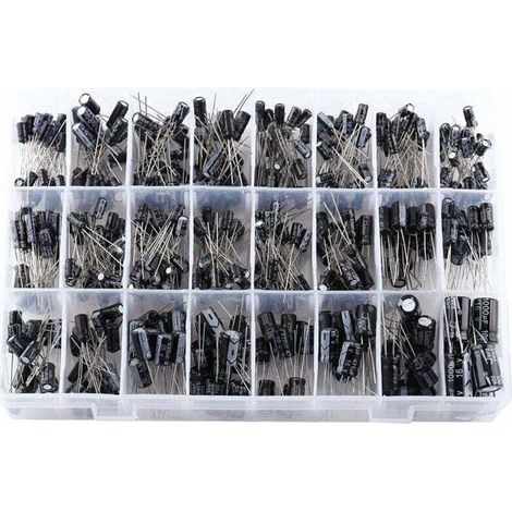 Kondensator-Set, 500 Stück Elektrolytkondensatoren, 24 Werte, Mikro-Radial-Aluminiumkondensatoren, 16 V–50 V, 0,1 µF bis 1000 µF, für elektronische Anwendungen