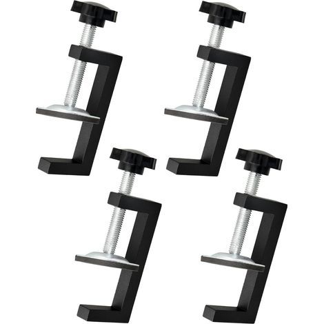 4 Pièces Serre Joint Kit, Plage de Serrage 10-57mm Pince G Réglable, Serre Joint Menuisier Clip de Fixation, Outils Accessoires pour Pince de Table, Convient pour la Fixation Du Bois, Des Tables (1/5)