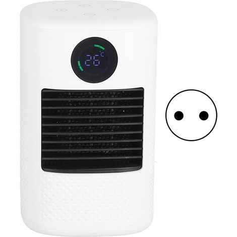 Ventilateur chauffant numérique avec affichage intelligent, chauffage rapide, oscillation 50°, arrêt automatique, prise EU 220V (1/5)