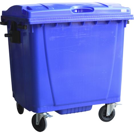 Contenedor de basura Azul 1000 litros con 4 ruedas (1/4)