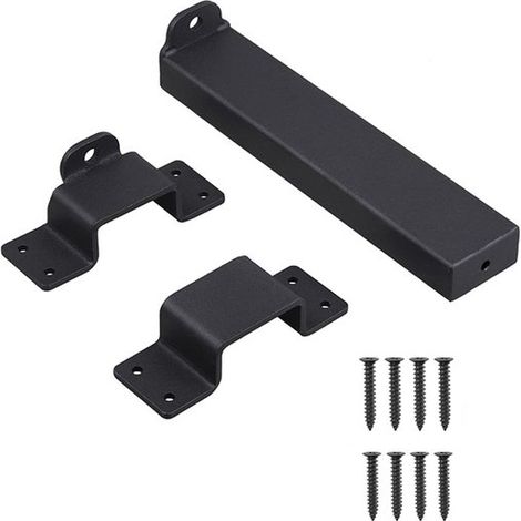 Cerrojo para puerta corredera, Cerrojo ajustable, Adecuado para vallas de madera, puertas de granero, puertas exteriores, Negro (1/5)