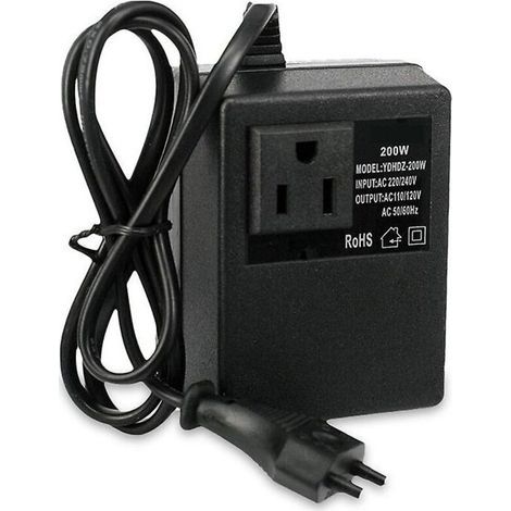 convertidor de voltaje transformador reductor de 220v a 110v ac transformador de voltaje de viaje reductor (1/4)