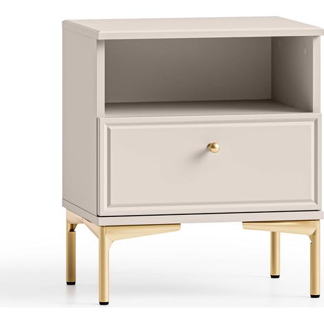 Comodino 1 cassetto Sélène cashmere 53cm (1/5)