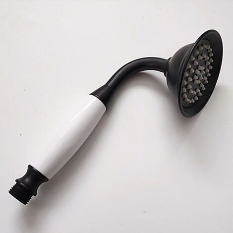 Choyclit – Retro-Duschkopf, schwarz – Größe 85 x 230 mm – Metalloberfläche – 1 Strahlart – Für moderne Badezimmer (1/4)