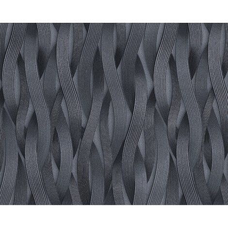 Stripes wallpaper wall EDEM 81130BR29 non-woven wallpaper textured Ton-sur-ton and metallic highlights platinum silver anthracite grey 10.65 m2 (114 ft2) (1/4)