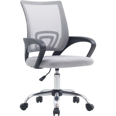 Home Heavenly® - Silla escritorio juvenil NALA, silla oficina giratoria y regulable en altura, en tejido 3D. 100x52x56 cm. Color: Gris (1/5)