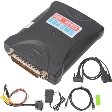 Adaptateur SM2 PRO J2534 pour programmation ECU, outil diagnostic 67-en-1, scanner OBD avec correction somme de contrôle, prise US 100-240V (1/5)