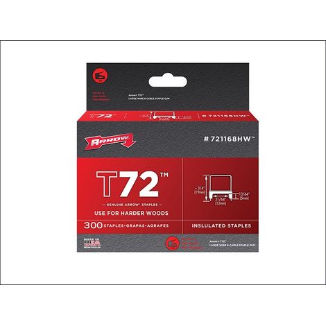 T72 Insulated Staples 5 x 12mm Box 300 ARR721168 (1/2)