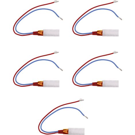 Élément chauffant PTC, coque en aluminium, Thermostat en céramique, plaque chauffante 220V 200 ℃, câble rouge bleu, 5 pièces