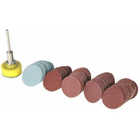 100 Stück 25 mm (1 Zoll) Schleifscheiben, Schleifpapier Körnung 100-3000 mit 1-Zoll-Schleifpad und Polierplatte + 1/8-Zoll-Schaft-Rotationswerkzeug (1/5)