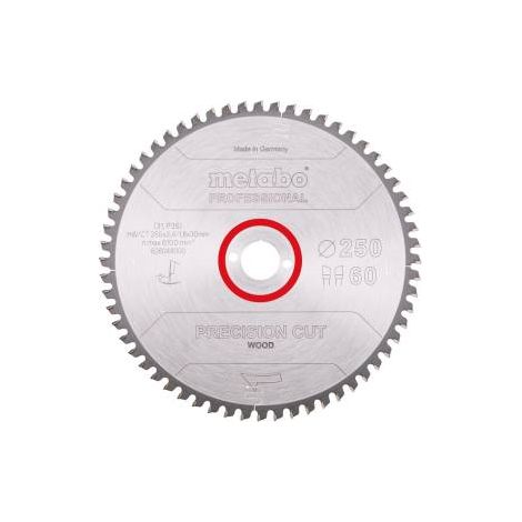 Metabo - Lama per sega per legno, 250x30 mm, 60 denti 628048000 (1/2)