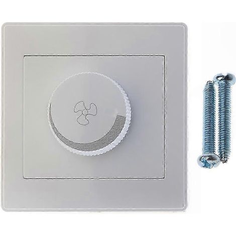 Variateur rotatif unipolaire interrupteur mécanique pour ventilateur, contrôle de vitesse rotatif marche/arrêt, commutateur domestique mural, boîtier simple (1/4)